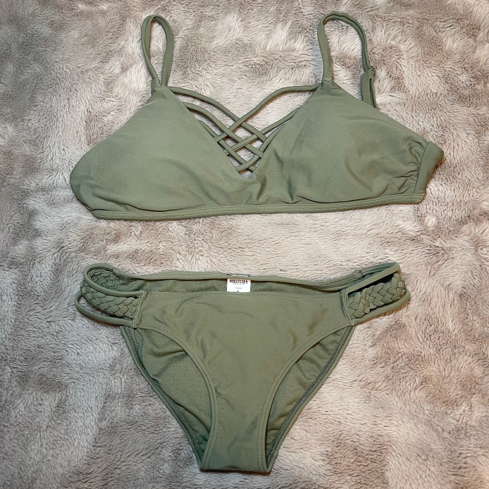 Olive Green Hollister Bikini Set